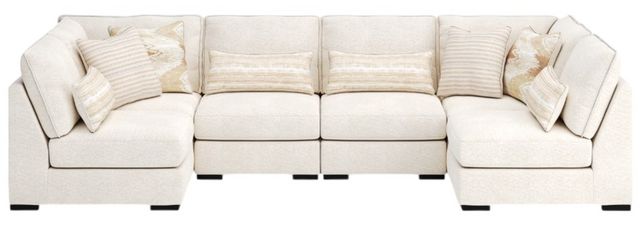 Benchcraft® Donelson Creek 6-Piece Vanilla U-Shape Sectional