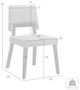 Armen Living Channell 4-Piece Charcoal/Walnut Upholstered Wood Dining Chair Set-2