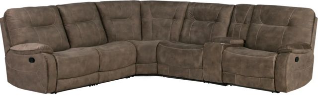Parker House® Copper 6-Piece Shadow Brown Manual Reclining L-Shape Sectional-0