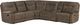 Parker House® Copper 6-Piece Shadow Brown Manual Reclining L-Shape Sectional-0