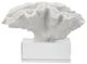 A & B Home White Faux Coral With Glass Base-1