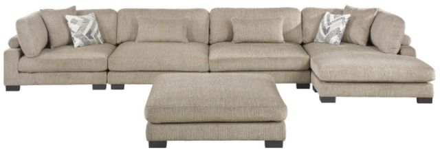 Homelegance® Tinley 5-Piece Brown Modular Sectional with Chaise and Ottoman-2