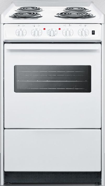 Summit® 20" White Slide-In Electric Range-0