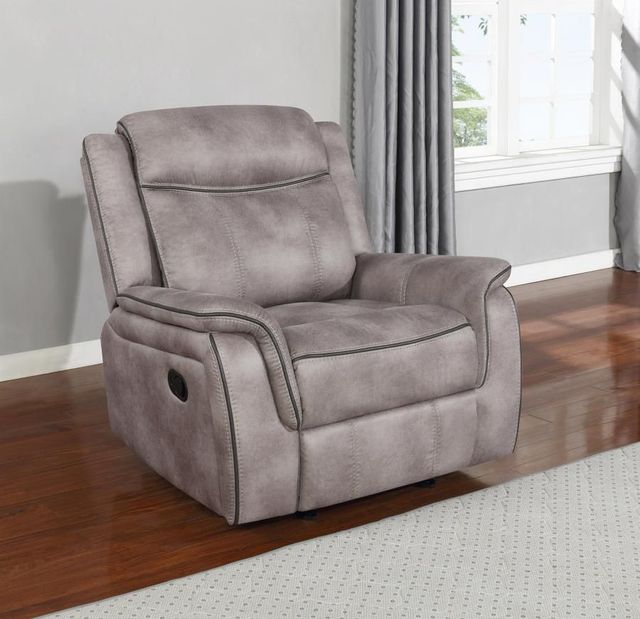 Coaster® Lawrence Taupe Glider Recliner-4