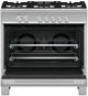 Fisher & Paykel 36" Brushed Stainless Steel with Black Glass Pro Style Natural Gas Range-1