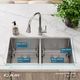 Elkay Crosstown® 5-Piece Polished Satin 31-1/2" x 18-1/2" x 9" Equal Double Bowl Undermount Sink Set-4