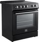 FORNO® Leonardo 30" Black Pro Style Electric Range-1