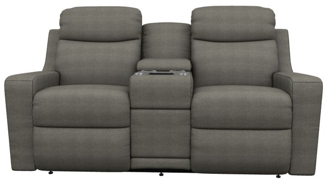 La-Z-Boy® Emmons Granite Power Reclining Console Loveseat with Headrest-1