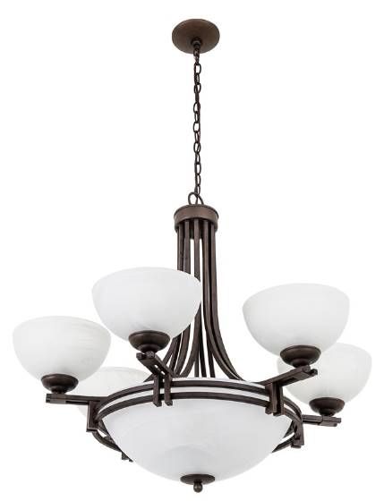 YHD Sequoia Dark Brown 7-Light Chandelier-1
