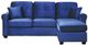 Homelegance® Monty 2-Piece Navy L-Shape Reversible Sectional Sofa Chaise-3
