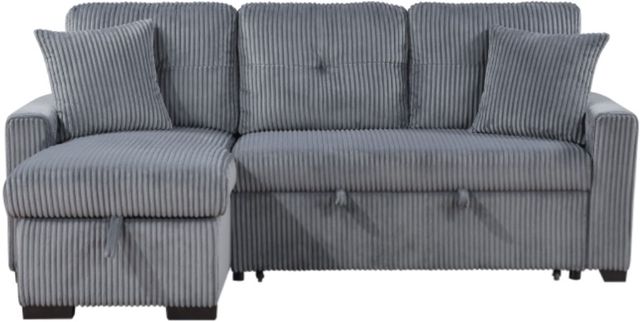 Homelegance® Rhett 3-Piece Gray Right-Arm Facing Reversible Sleeper Sectional-4