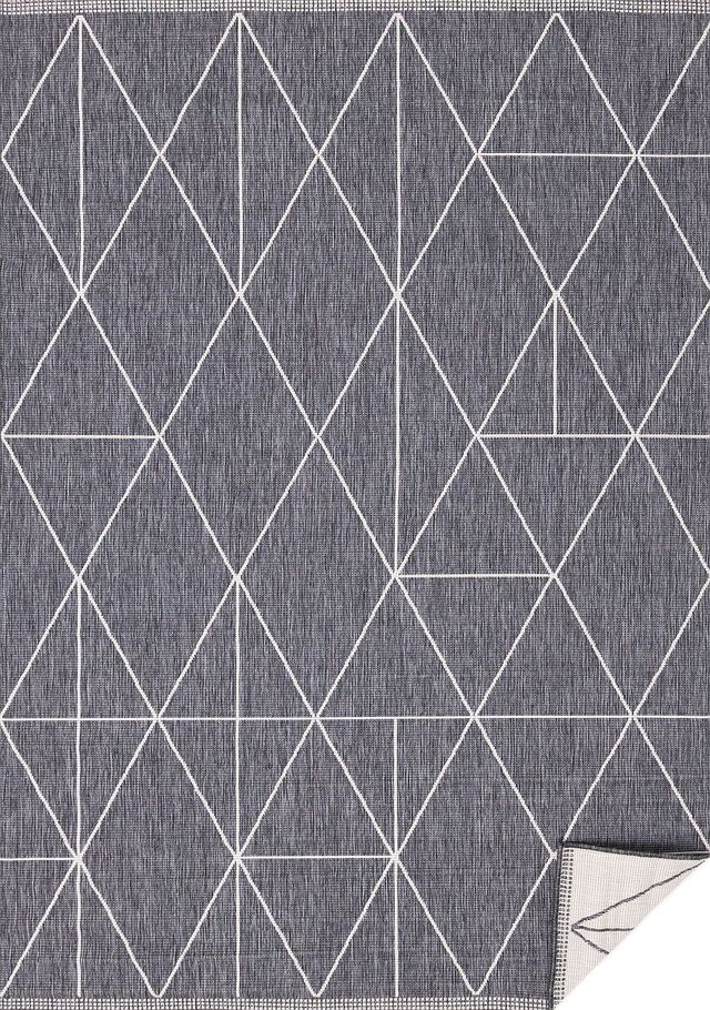 Kalora Interiors Bristol Cream/Grey 5'x8' Style 1 Indoor/Outdoor Area Rug-0