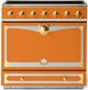 La Cornue CornuFé 90 Albertine 36" Quintessential Orange Pro Style Induction Range with Brushed Brass Trim-0