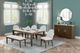 New Classic® Home Furnishings Essence White Marble Table Top with Brown Base-2