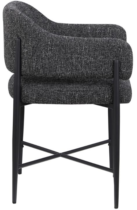 Meridian Furniture Dame Black Upholstered Dining Chair-3