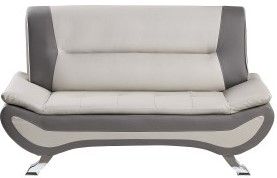Mazin Furniture Veloce 2 Piece Beige/Gray Sofa & Loveseat Set-1