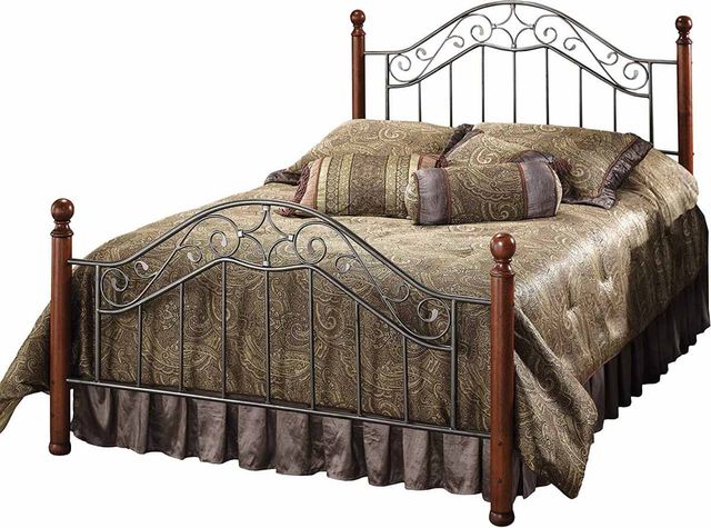 HH2 Home Martino Smoked Silver/Cherry King Bed-0