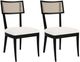 Riverside Furniture Laguna 2-Piece Ebony Drift/White Cane Upholstered Side Chair Set-0