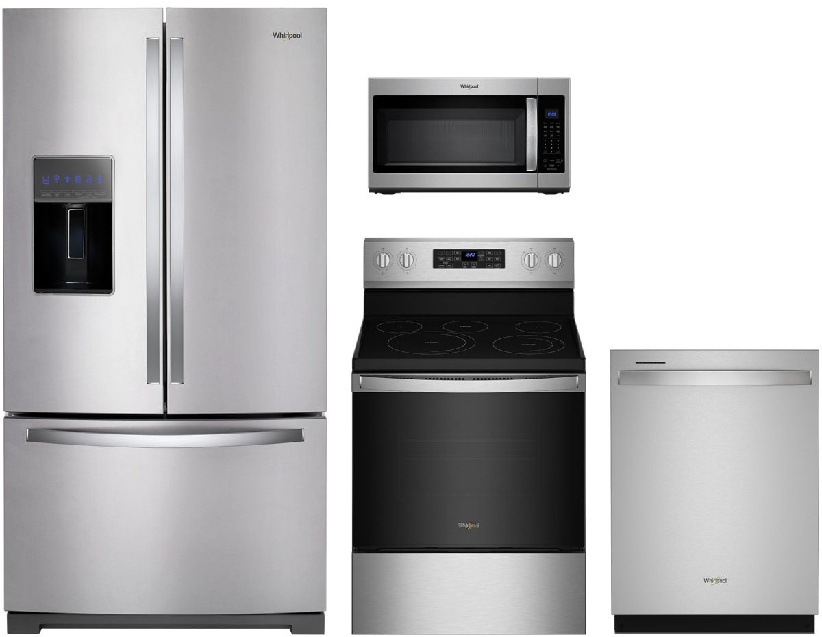 Whirlpool® 4 Piece Fingerprint Resistant Stainless Steel Kitchen Package