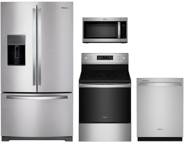 Whirlpool® 4 Piece Fingerprint Resistant Stainless Steel Kitchen Package-0