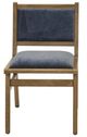 Martin Furniture Shelby Caramel/Dusty Blue Upholstered Dining Side Chair-1