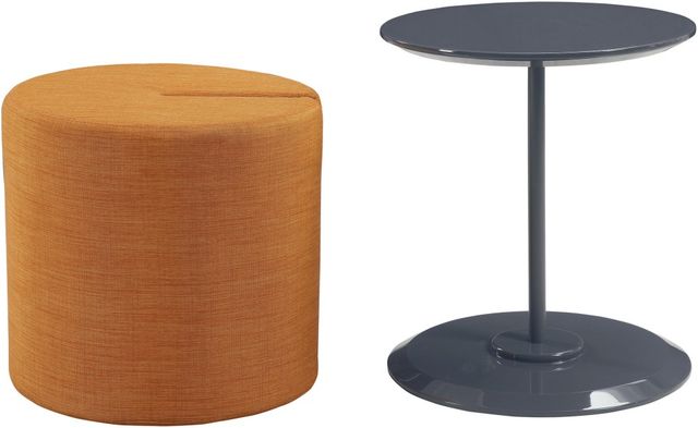 Coaster® Orange Accent Table With Ottoman-1