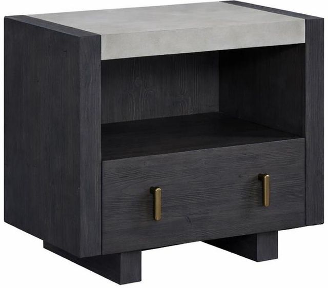 Bernards Moden Java Nightstand with Cement Top-0