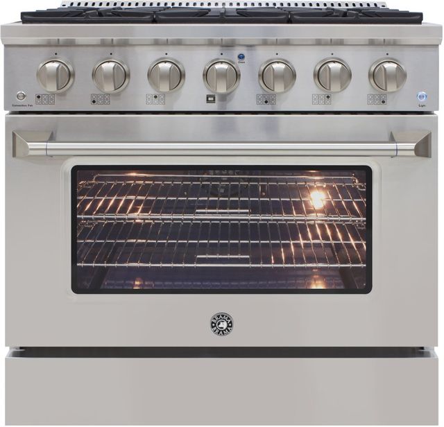 Brama 36" Stainless Steel Pro Style Gas Range-1