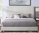 Legends Home Bridger Minky Stone Queen Upholstered Panel Bed-1