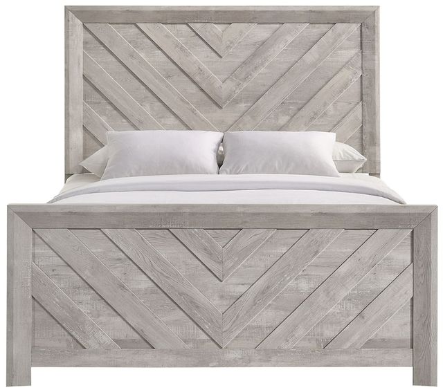 Elements International Eleanor White Queen Panel Bed-3