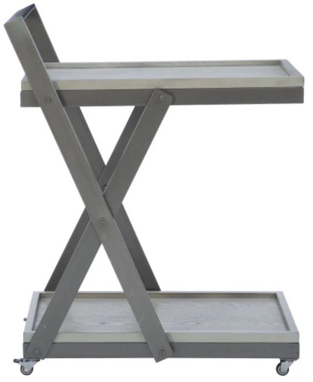 Powell® Ember Pebble Gray Bar Cart-3