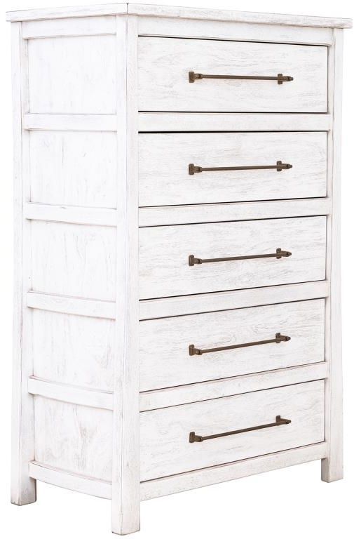 International Furniture Direct White Roots White Chest-0