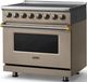Viking® 5 Series 36" Nantucket Pro Style Induction Range with Brushed Brass Trim-2