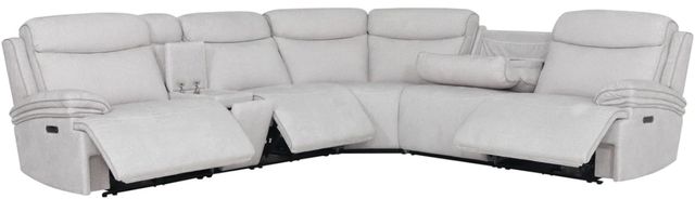 Parker House® Alpine 6-Piece Airy Snow Power Reclining Curved Sectional-3