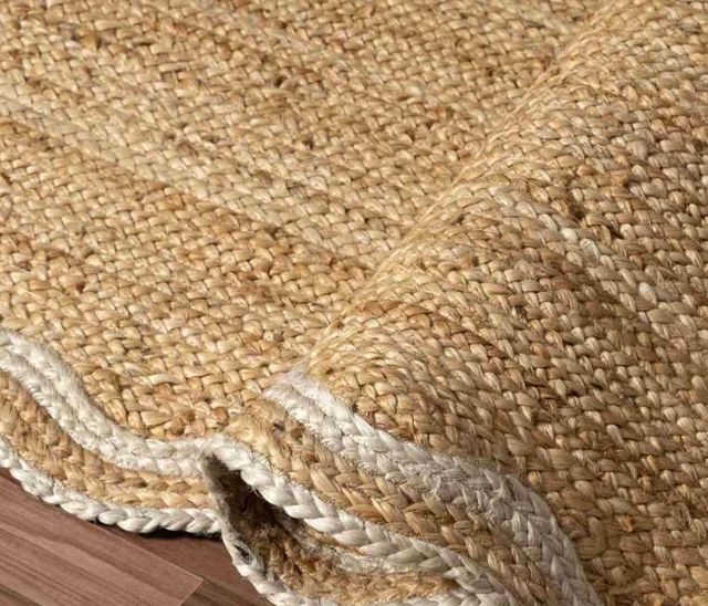 LR Home Scallop Natural/Ivory 5'x8' Area Rug-3