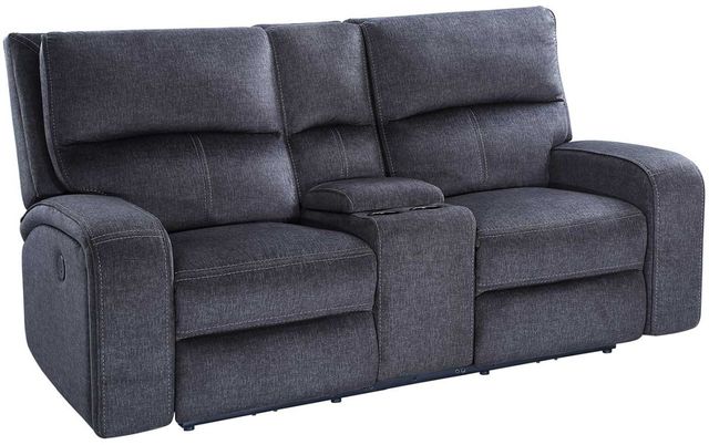 Steve Silver Co. Lovell Charcoal Power Reclining Loveseat with Console-0