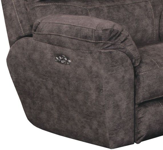Catnapper® Sedona Smoke Power Headrest Lay Flat Recliner-1