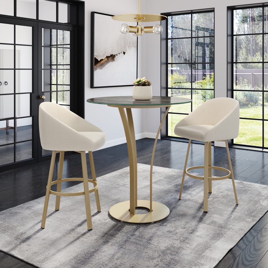Glass pub table and chairs sales