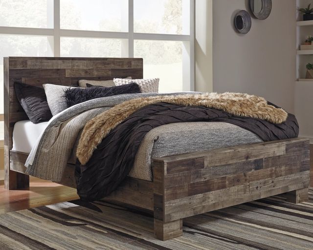 Benchcraft® Derekson 2-Piece Multi Gray Queen Panel Bed Bedroom Set-3