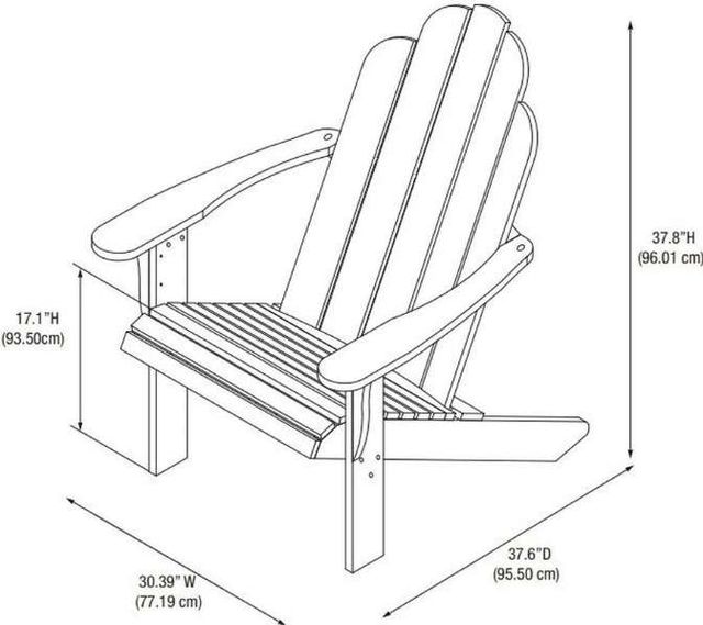 Linon Adirondack Red Outdoor Chair-2