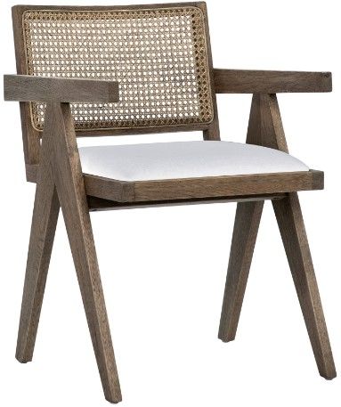 Dovetail Furniture Ocampo Gray/White Dining Arm Chair-0