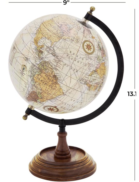 Deco Marche Brown 13" Globe-3