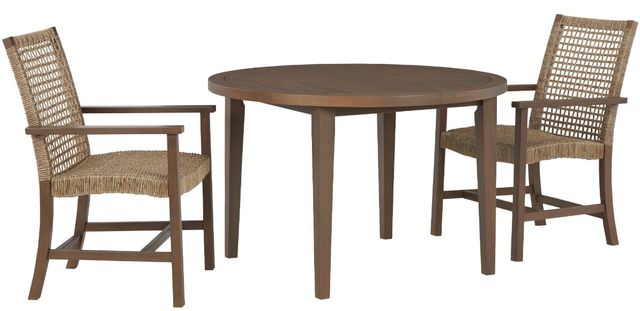 Signature Design by Ashley® Germalia 3-Piece Brown Outdoor Dining Set-0