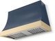 La Cornue Cornufé Marquee 44" Winter Sky Wall Mounted Range Hood with Polished Brass Trim-0