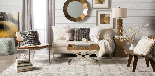 Surya Aberdine Gray 4'x6' Area Rug-1