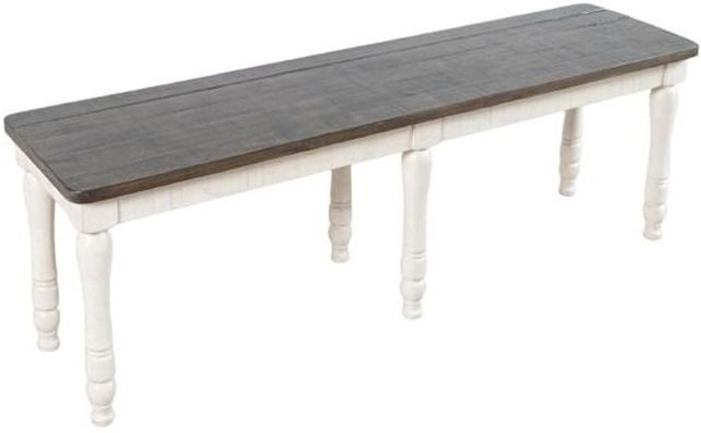 Jofran Inc. Madison County Brown/Vintage White Dining Bench with Knockdown-3