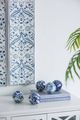 A & B Home 6-Piece Blue/White Aline Decorative Orbs Set-4