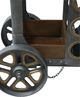 Howard Miller® Floyd Brown Wood/Aged Iron Wine and Bar Cart-4