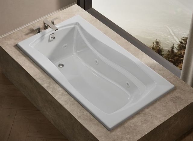 KOHLER® Mariposa® White 66" x 35-7/8" Drop-In Whirlpool Bath-3