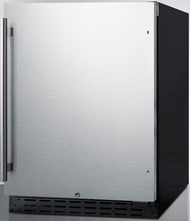 Summit® 4.2 Cu. Ft. Stainless Steel Under the Counter Refrigerator with Left Hand Door-1